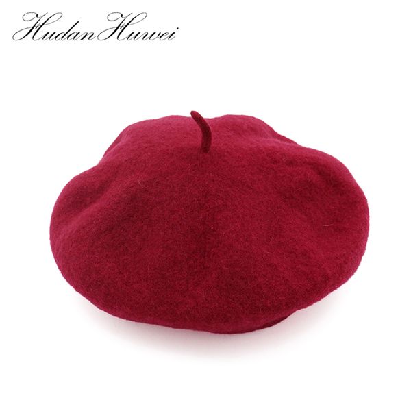 

autumn winter 100% wool beret hats for women painter cap flat boina feminina gorras planas 7 color beret new blm002, Blue;gray