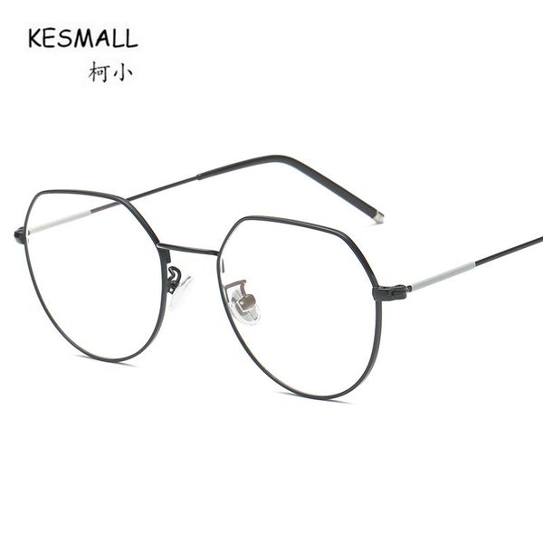 

kesmall 2018 new fashion glasses frame women men myopia spectacle frames computer eyewear marco de lentes xn610, Silver