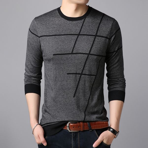 

new design mens autumn & spring striped long sleeve sweater male fashion stripes o-neck thin knit sweater jumper, White;black