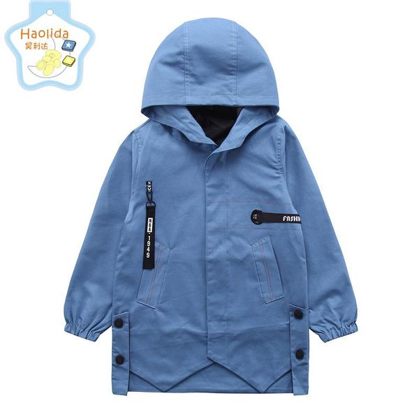 

boy's casual comfortable windcoat medium long coat 201 8new patter windbreaker children's wear spring and autumn loose coat, Camo