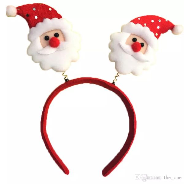 

christmas headbands with spring snowman santa claus elk bear headdress for party costume performance child kids in stock