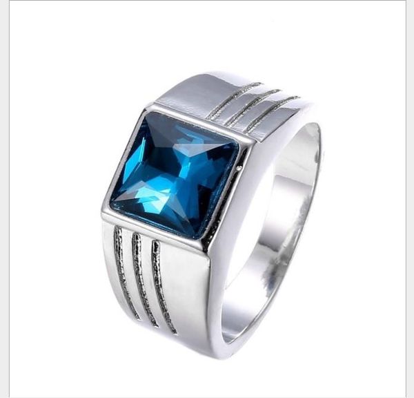

personality, fashion, sapphire rings, men's rings, Silver