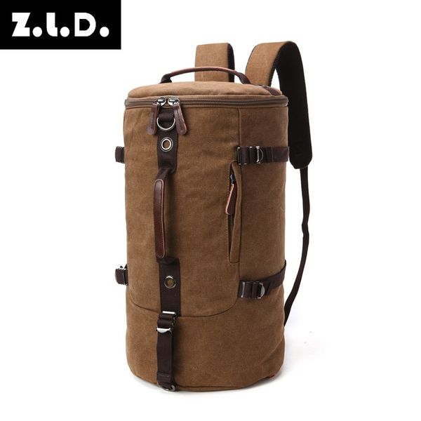 

men travel duffle bag large capacity handbag male tourist backpack canvas messenger multifunction shoulder travel bags 6029-53