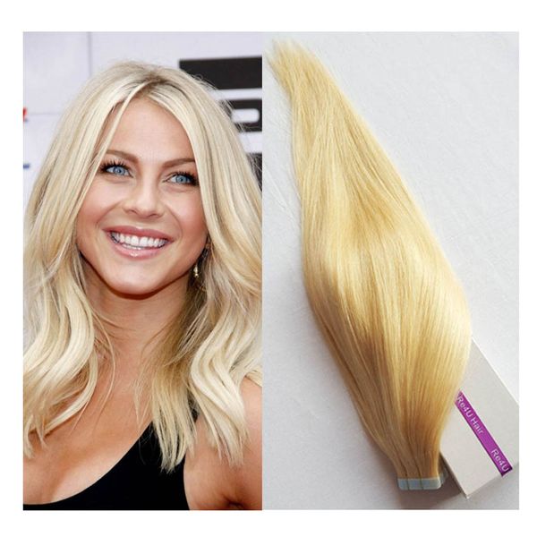 22inch Remy Tape In Hair Extensions Human Hair 50g Pk Bleach