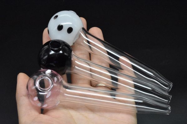 Thick heady Handcraft Glass Oil Burner Pipe 4.8" Mini Smoking Hand Pipes Thick Glass Pipe Oil Pipes For Smoking