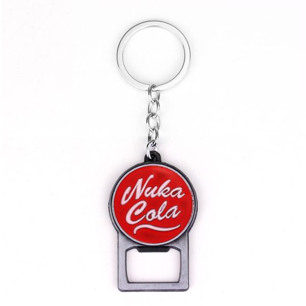 

fallout 4 nuka cola cap creative metal bottle opener keychains pip boy nuka cola fallout 4 cosplay keychain, Silver