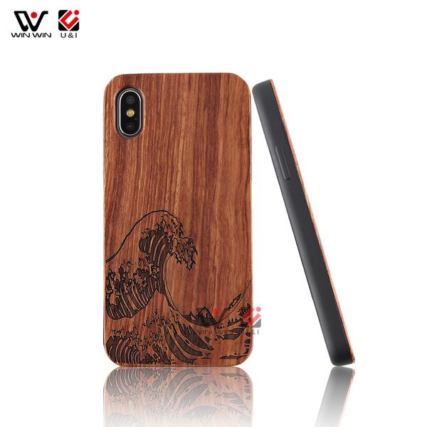 UI TPU in legno Modello carino Incisione laser personalizzata HotSales Cover posteriore per Apple iPhone 6 7 8 Plus 11 12 Pro 13 Custodie per telefoni antiurto