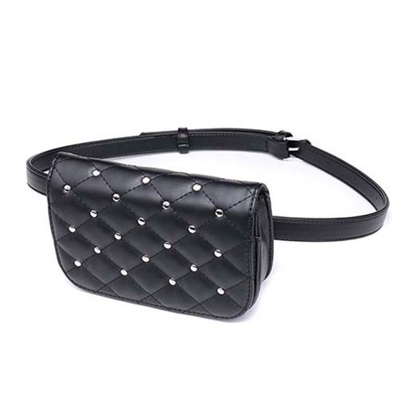 

casual multifunction black belt bags 2018 new arrival women's purse pu leather shoulder bags fashion waist, Black;brown