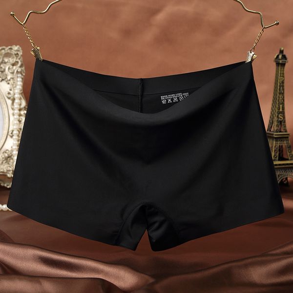 

kj22 ladies safety lingerie underwear mid waist seamless women's panties female boyshort pants, Black;pink