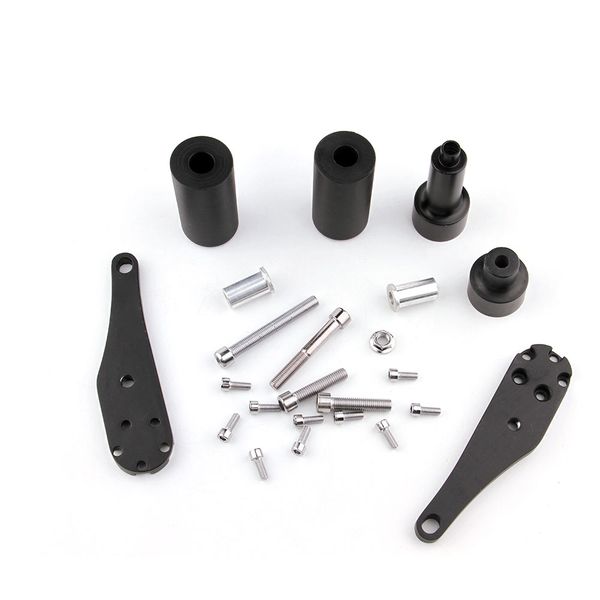 No Cut Frame Slider Protector For 2006 2007 Kawasaki Zx10R Zx-10R Zx 10R Black