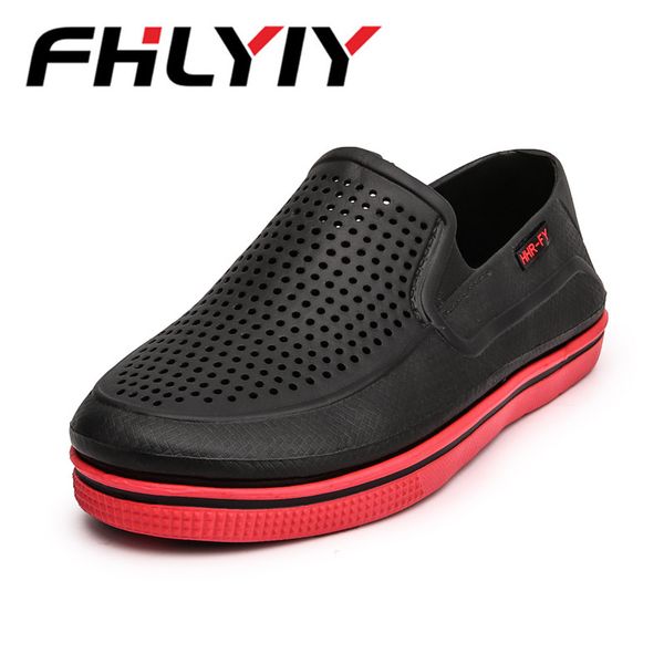 

new men casual shoes summer ventilation non-slip male sandals mules clogs beach shoes fashion man zapatos, Black