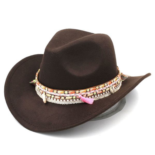 

новые женская мода полушерстяные western cowboy fedora hat широкими полями сомбреро godfather cap церковь caps пастушка джаз hat, Blue;gray