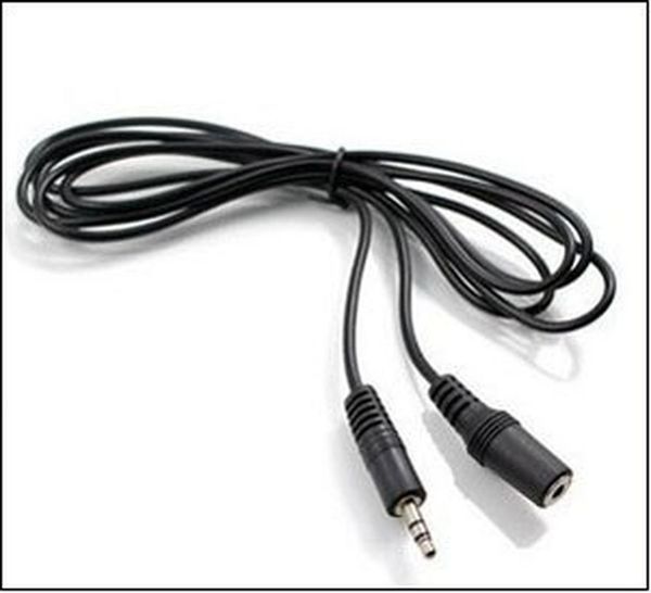 

200pcs/lot wholesales black 1.1m stereo audio extension cable 3.5mm male to female ing