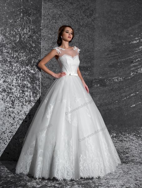 

beauty white tulle scoop lace applique a-line wedding dresses bridal pageant dresses wedding attire dresses custom size 2-16 zw607019