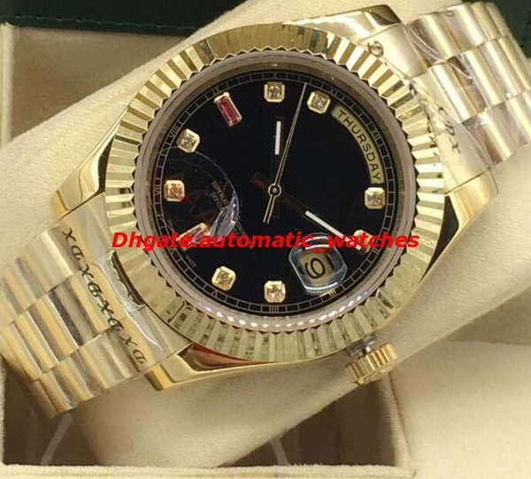 

New Style Luxury Watches 3 Style Fluted Bezel II 218238 Diamond Dial 41mm Automatic Men's Watch Wristwatch