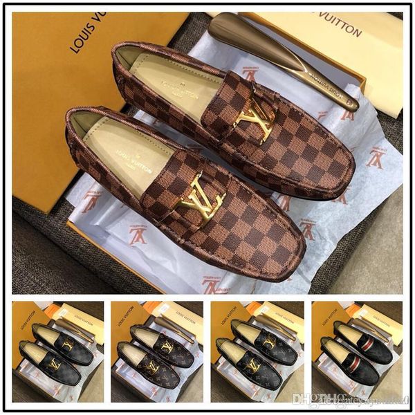 

Men office dre leather hoe luxury handmade loafer lip on italian brand de igner male dre hoe big ize 38 46