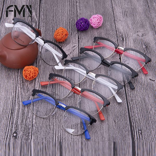 

fmy fashion ultra-light pc glasses vintage round simple frame big size plain mirror prescription frame eyeglasses 61736, Silver