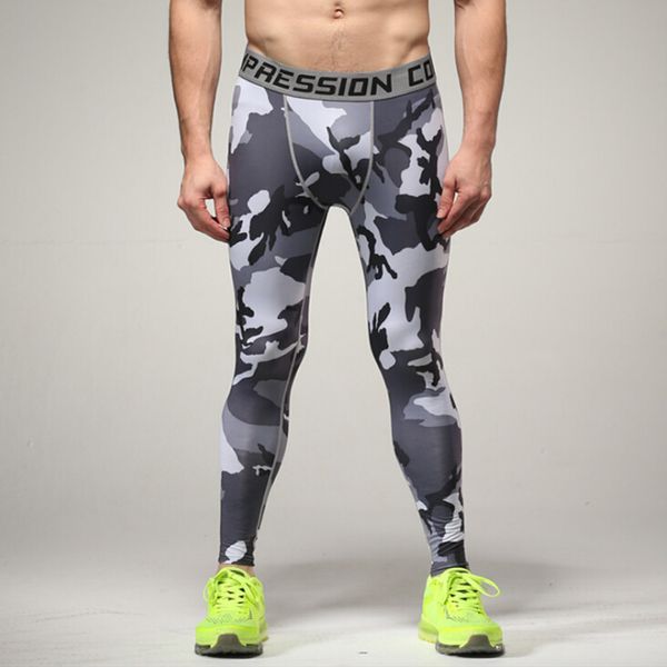 

men's sports running pants jogging camo graffiti compression men tights training pantalon broekpak mallas hombre gym man leggings, Black;blue