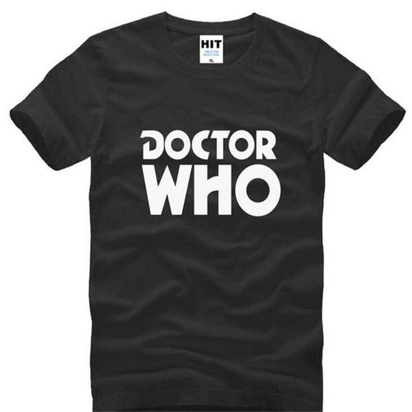 

new doctor who dw printed t shirts men summer style short sleeve o-neck cotton men's t-shirt fashion men fans clothing, White;black