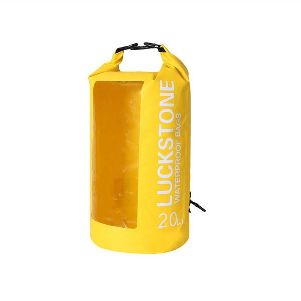 

luckstone camping hiking pvc dry bag ocean pack waterproof backpack rafting bag waterproof for mobile double shoulder 20l