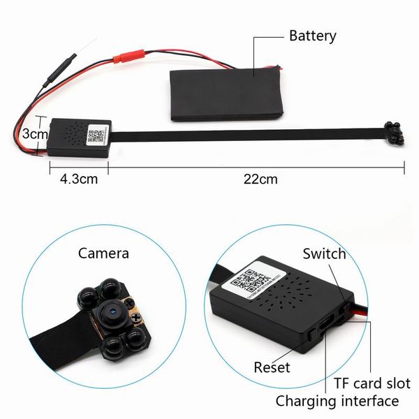 

Zh66 hd 4k 1080p mini camera black box wifi digital video recorder diy module camera mini dv io android phone app remote control