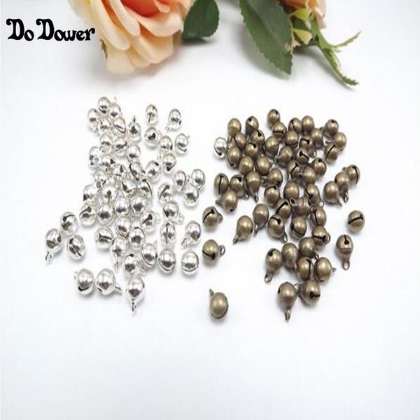 

bell decoration 1lots = 100pcs: silver retro jingle bells christmas and new year holiday party gift wholesale decorative gift
