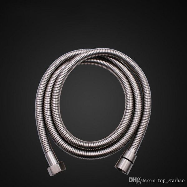 

1.5m flexible stainless steel chrome standard shower head bathroom hose pipe dhl hh9-2581