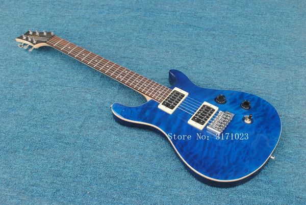 Guitarra elétrica com Azul e 2 Abra Humbucker Pickups e pode ser personalizado como Request