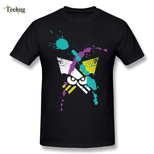 

custom male splatoon wars t-shirt brand cotton o-neck t shirt wholesale, White;black