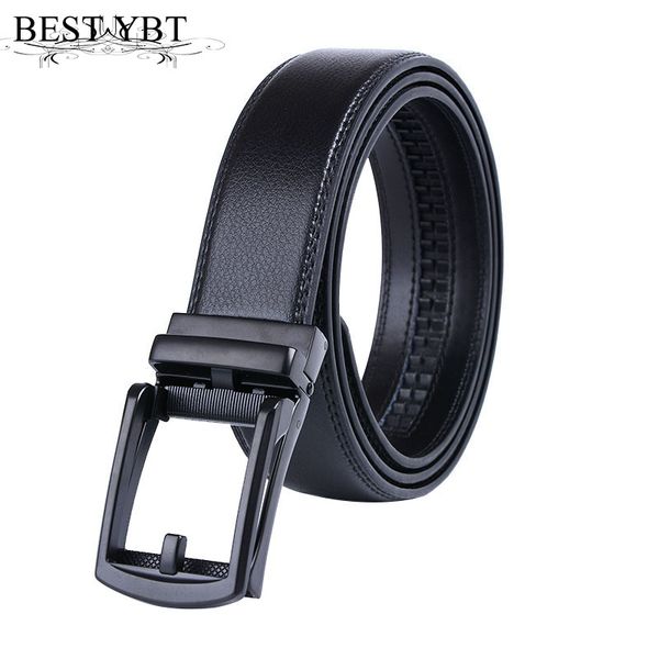

ybt men belt imitation leather alloy automatic buckle belt cowboy outdoor sports business affaris high quality, Black;brown