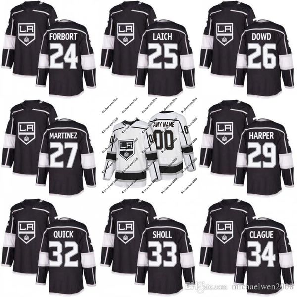 

2017-2018 Season 32 Jonathan Quick 34 Kale Clague 33 Tomas Sholl 29 Shane Harper 27 Alec Martinez Los Angeles Kings Custom Hockey Jerseys