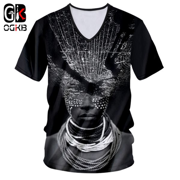 

ogkb deep v neck tshirt new harajuku women/mens funny print blue dragon 3d t-shirt animal t shirt man fitness casual tee shirts, White;black
