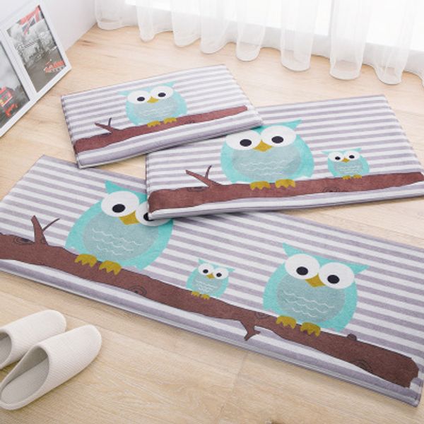 

cartoon gift owl carpet kitchen rugs mats anti slip floor mat modern home decor fish doormat bedroom bedside rug bath mats k119