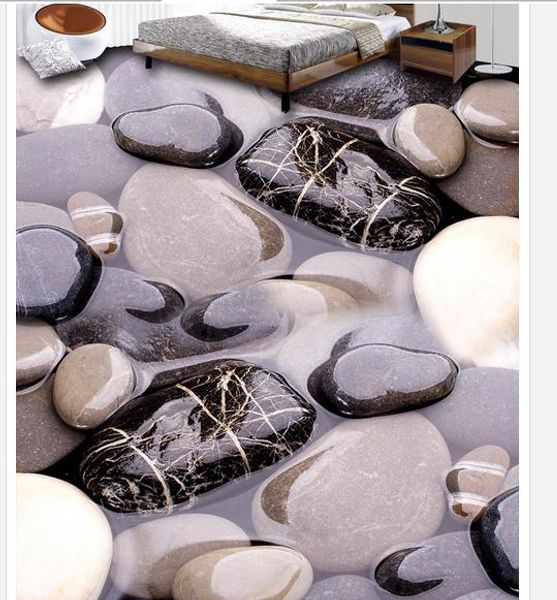 

floor painting 3d wallpaper stone cobblestone bathroom 3d art floor pvc floor sticker painting murals