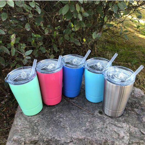 

5 color 12oz kid milk cup vacuum in ulated beer mug tainle teel wine gla coffee cup mug with lid with traw