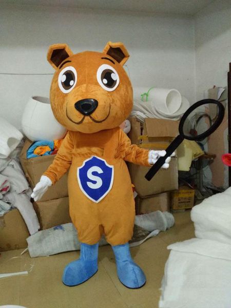 

2018 safe magnifier dog mascot costumes props costumes halloween ing, Red;yellow