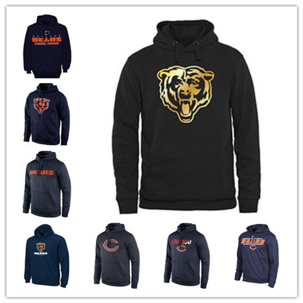

Chicago bear ideline circuit orange practice performance weat hirt pro line black gold collection pullover printing hoodie
