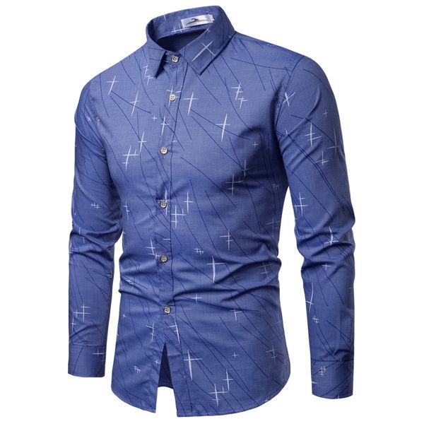 

men print shirt new patchwork men's long-sleeved dress shirt men business formal slim fitlapel male quality chemise xxxl, White;black