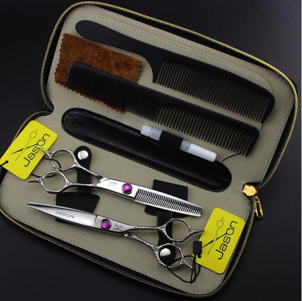 

5.5inch hair dressing scissors flat teeth thinning scissors set kit hair care styling tools products hair scissors flower handle hot