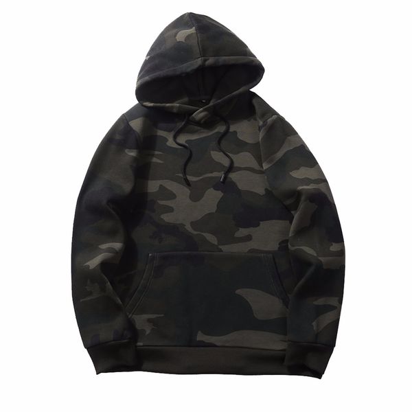 

camouflage sweatshirt hoodies 2018 men casual loose oversize winter hooded collar new arrival europe size s-2xl, Black