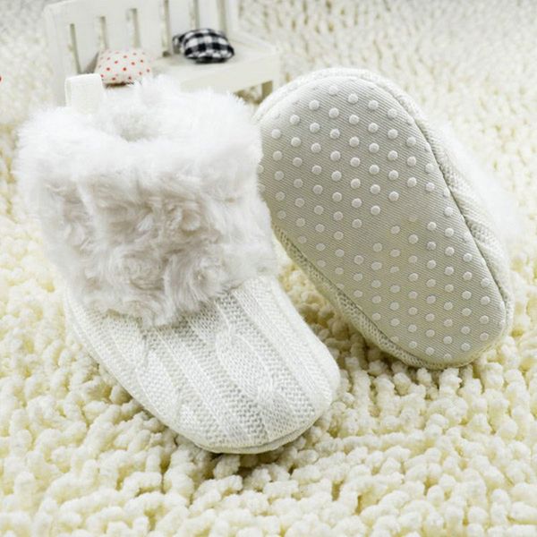 

warm prewalker boots toddler girl boy crochet knit fleece boot wool snow crib shoes winter booties