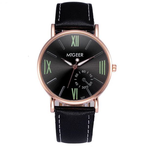 

2018 clock business watch luxury fashion crocodile faux leather mens analog watch wrist watches chronometer stylish casual, Slivery;brown