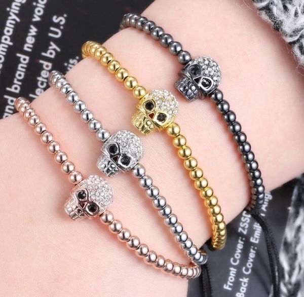 

мода тканые циркон 4 мм медный браслет из бисера шаньтоу мужские регулируемые ювелирные изделия оптом, Black