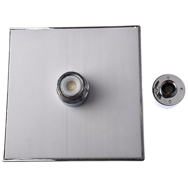 

8 inch single function temperature sensitive rainfall led shower head, chrome