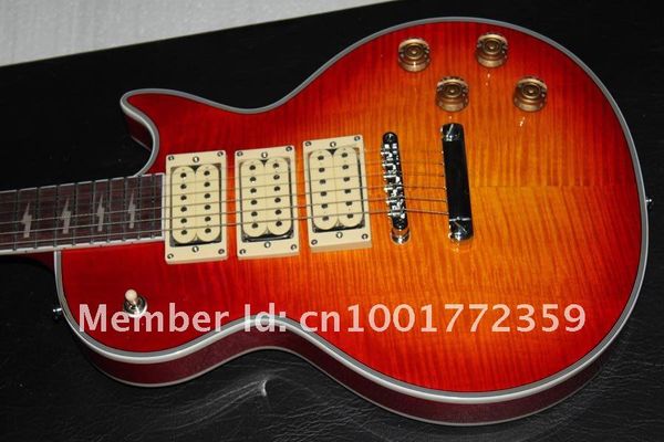 

custom shop guitar solid mahogany 3 pickups ace frehley signature guitar ing