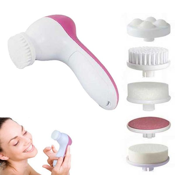 

face brush clearner face massager 5 in 1 electric facial massage wash face care machine relax dead skin remove beauty massager