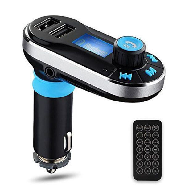 

wireless multifunctional bluetooth handscar kit/ adapter fm transmitter calling mp3 player dual usb ports for phone charge