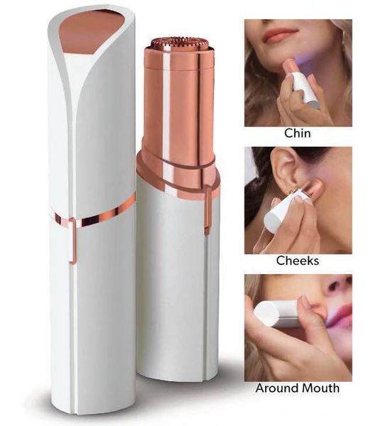 

Mini electric epilator haver lip tick hape face hair remover facial face hair removal women portable painle depilator razor with box