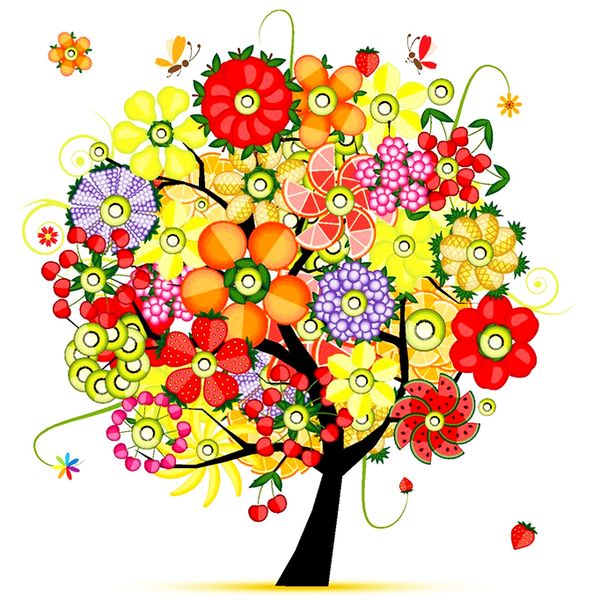 

a2322 fruittree 20 * 20 5d алмаз вышивка живопись home decor алмаз вышивка крестом 100% смола инструмент dril живопись мозаика рукоделие