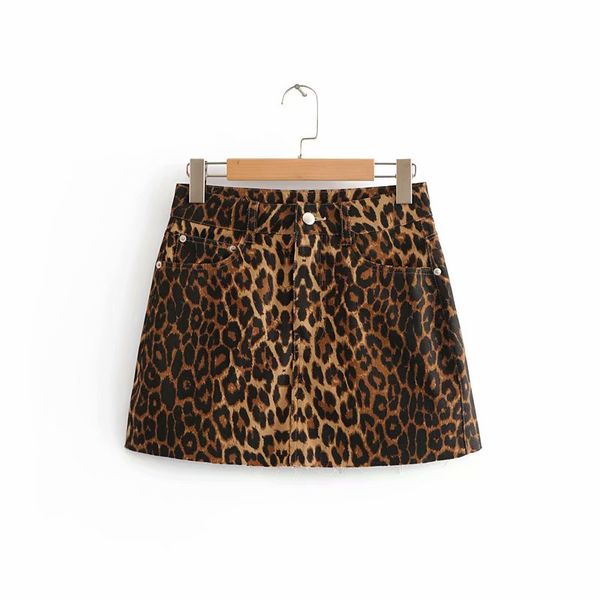 

women vintage leopard print pencil skirt faldas mujer ladies brand zipper high street short slimming mini skirts qun151, Black